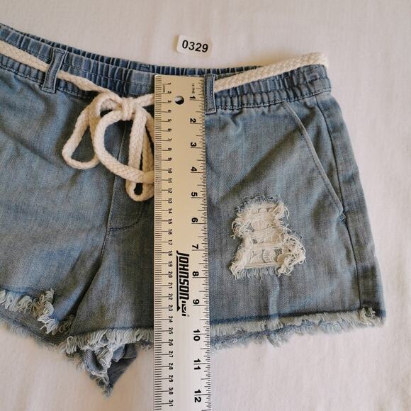 Aerie Women Summer Jean Shorts Frayed Denim size S, Blue - Picture 3 of 10